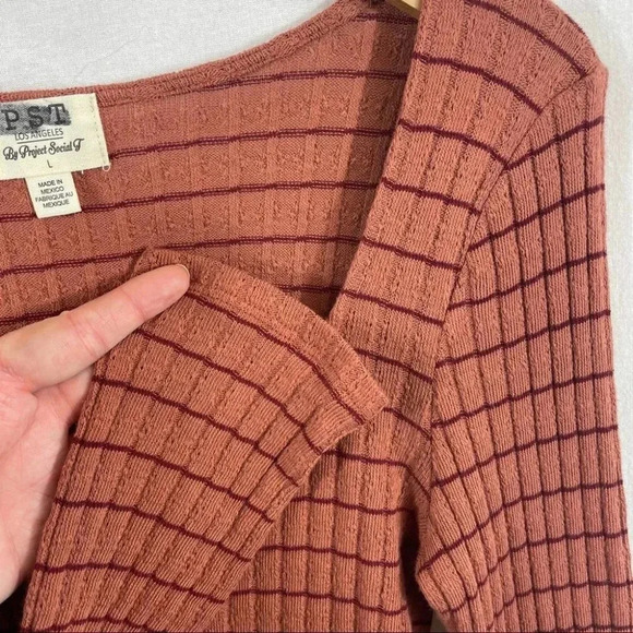 PST Project Social T Kimora  Sweetheart Rib Knit Top - Picture 6 of 9